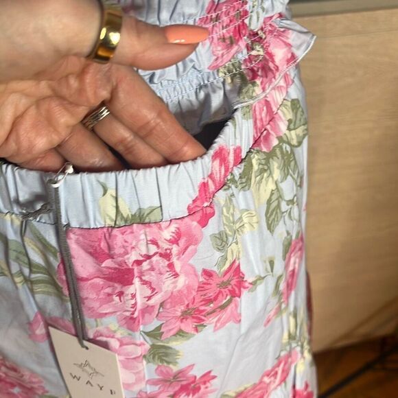 NWT WAYF Smock Tube Top and Maxi Tiered Skit Set Floral (011) - Picture 10 of 16